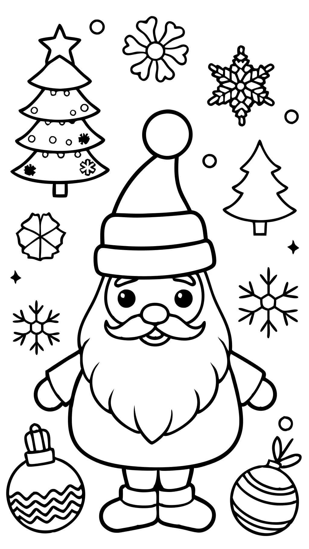 christmas coloring page easy